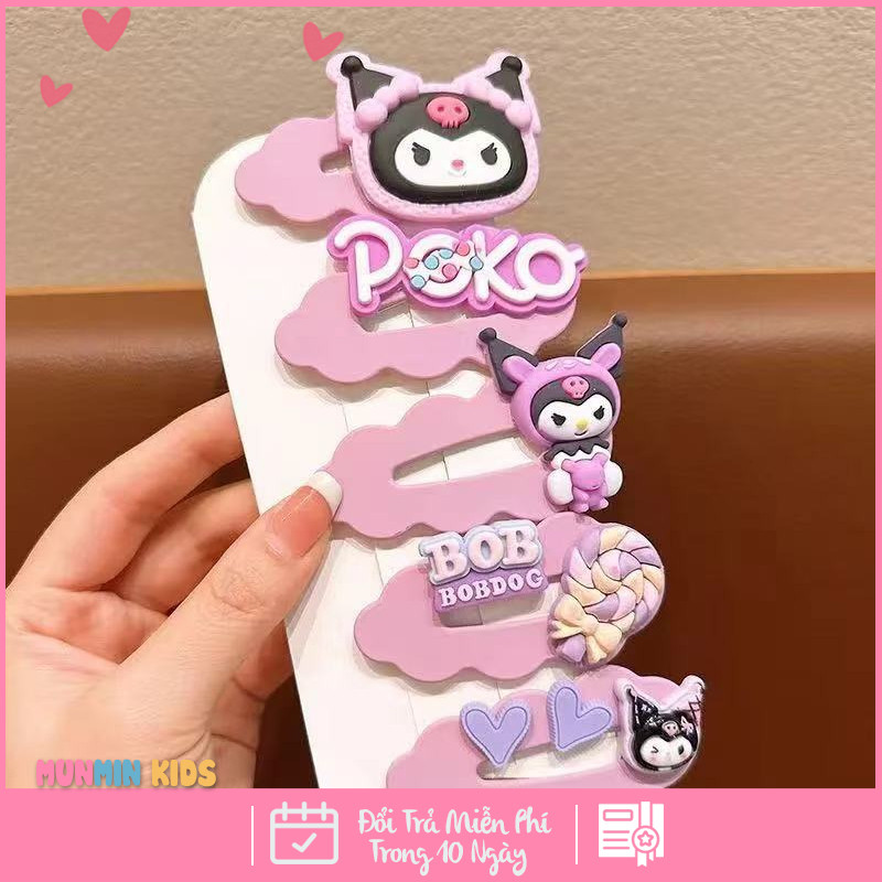 Set Kẹp Tóc Công Chúa Dễ Thương Cho Bé Gái - Xinh Xắn Mềm Mại Dễ Phối Đồ!