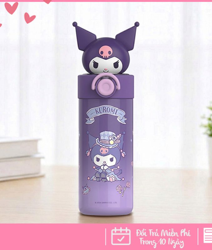 Bình Nước Học Sinh Dễ Thương Hình Nhân Vật Hoạt Hình - Bình Đựng Nước Bé Gái Đi Học Xinh Xắn