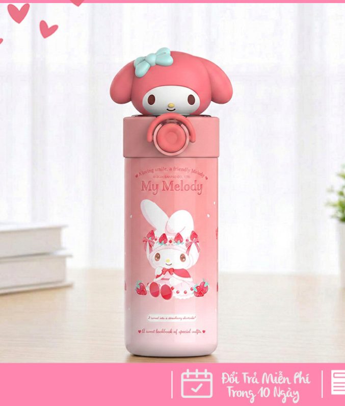 Bình Nước Học Sinh Dễ Thương Hình Nhân Vật Hoạt Hình - Bình Đựng Nước Bé Gái Đi Học Xinh Xắn