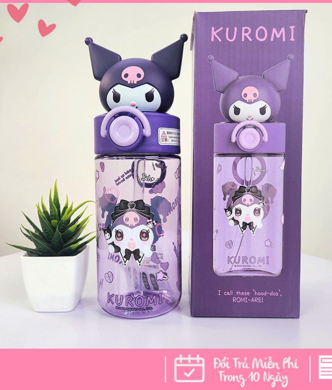 Bình Nước Hình Nhân Vật Dễ Thương Cho Bé Mùa Hè Mang Đi Học Đi Chơi – Kèm Ống Hút Tiện Lợi