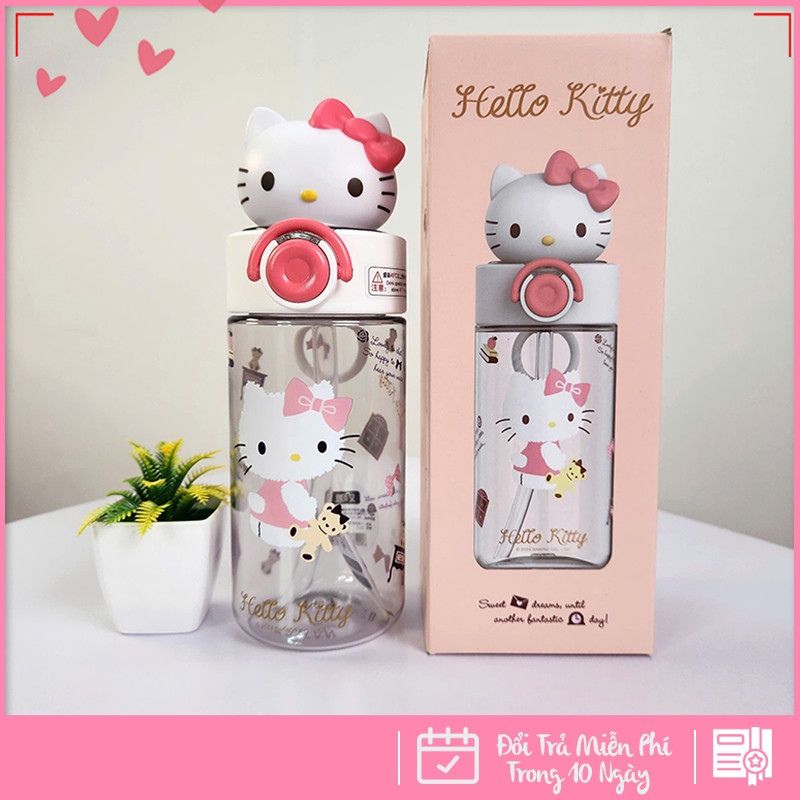 Bình Nước Hình Nhân Vật Dễ Thương Cho Bé Mùa Hè Mang Đi Học Đi Chơi – Kèm Ống Hút Tiện Lợi