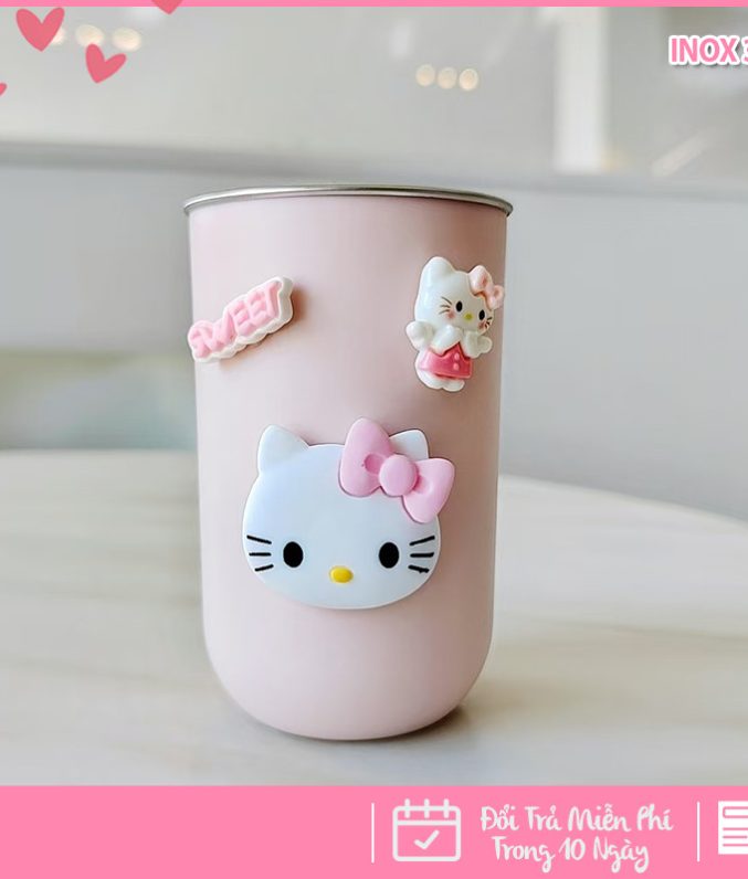 Cốc Inox 304 Hình Nhân Vật Dễ Thương Cho Bé, An Toàn, Giúp Bé Thích Uống Nước & Đánh Răng Mỗi Ngày