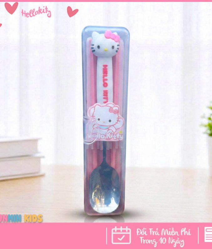 Bộ Thìa + Đũa Cho Bé 5 - 10 Tuổi – Thiết Kế Nhân Vật 3D Dễ Thương Cho Bé