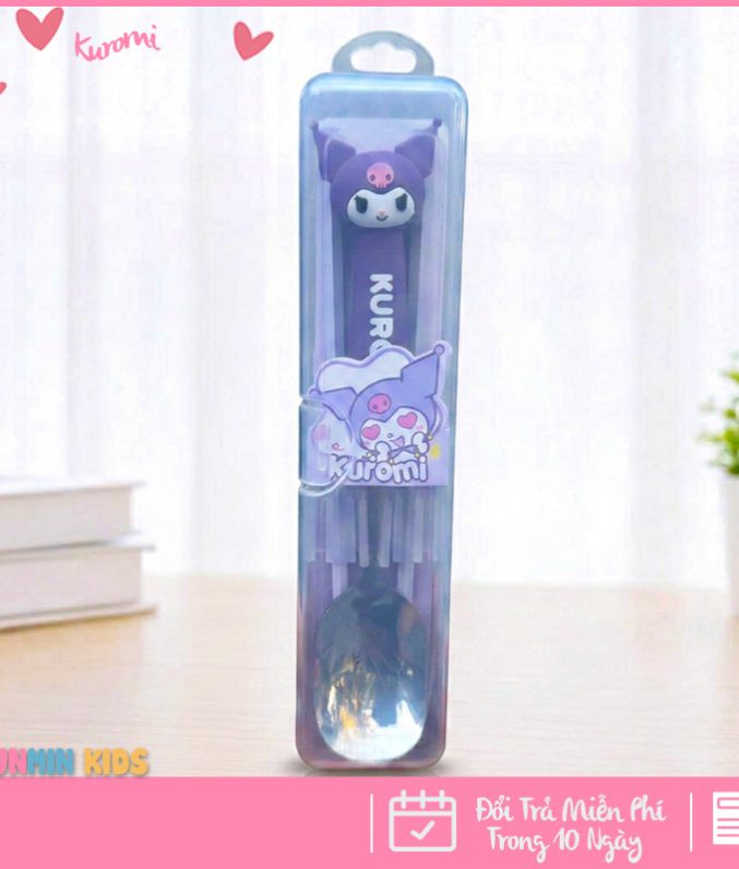 Bộ Thìa + Đũa Cho Bé 5 - 10 Tuổi – Thiết Kế Nhân Vật 3D Dễ Thương Cho Bé