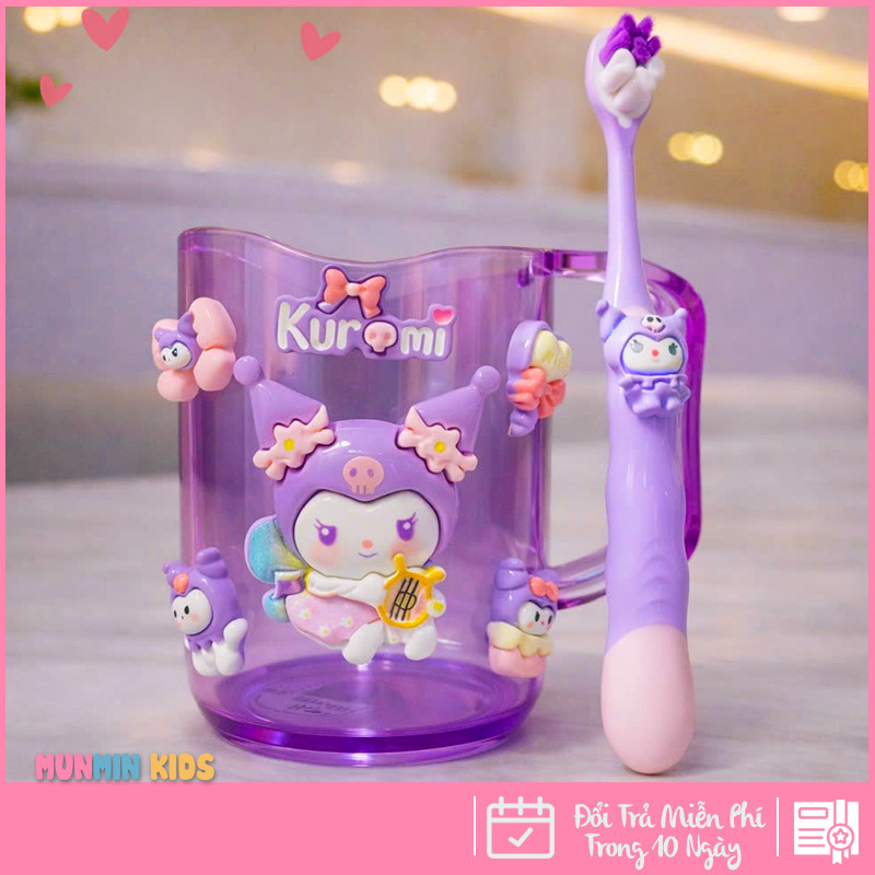 Bộ Cốc Bàn Chải Đánh Răng Trẻ Em Hình 3D Dễ Thương Cho Bé 3-10 Tuổi - Cốc Súc Miệng Kèm Bàn Chải Lông Mềm