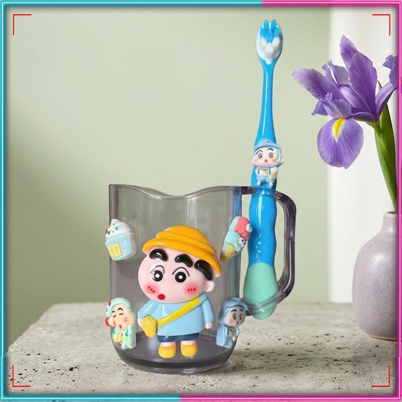 Bộ Cốc Bàn Chải Đánh Răng Trẻ Em Hình 3D Dễ Thương Cho Bé 3-10 Tuổi - Cốc Súc Miệng Kèm Bàn Chải Lông Mềm