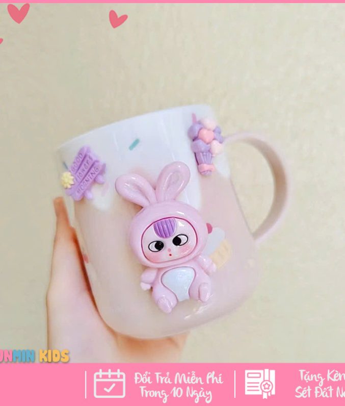 Cốc Uống Nước Cho Bé, Cốc Đánh Răng Cho Bé Hình Nhân Vật Hoạt Hình Dễ Thương