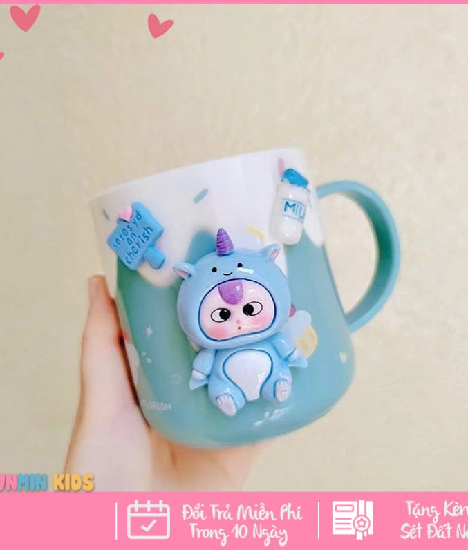Cốc Uống Nước Cho Bé, Cốc Đánh Răng Cho Bé Hình Nhân Vật Hoạt Hình Dễ Thương