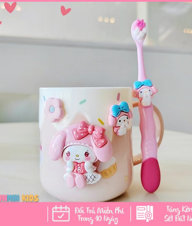 Cốc Uống Nước Cho Bé, Cốc Đánh Răng Cho Bé Hình Nhân Vật Hoạt Hình Dễ Thương