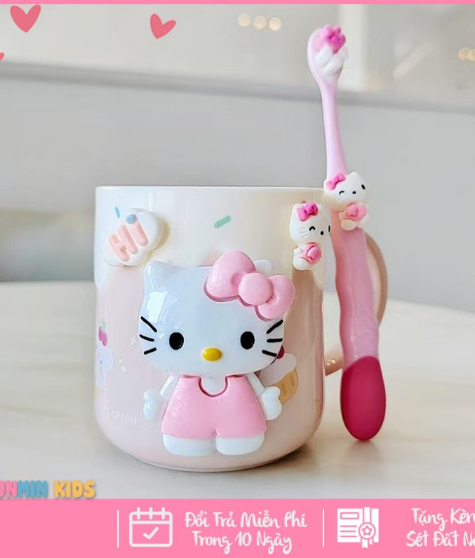 Cốc Uống Nước Cho Bé, Cốc Đánh Răng Cho Bé Hình Nhân Vật Hoạt Hình Dễ Thương